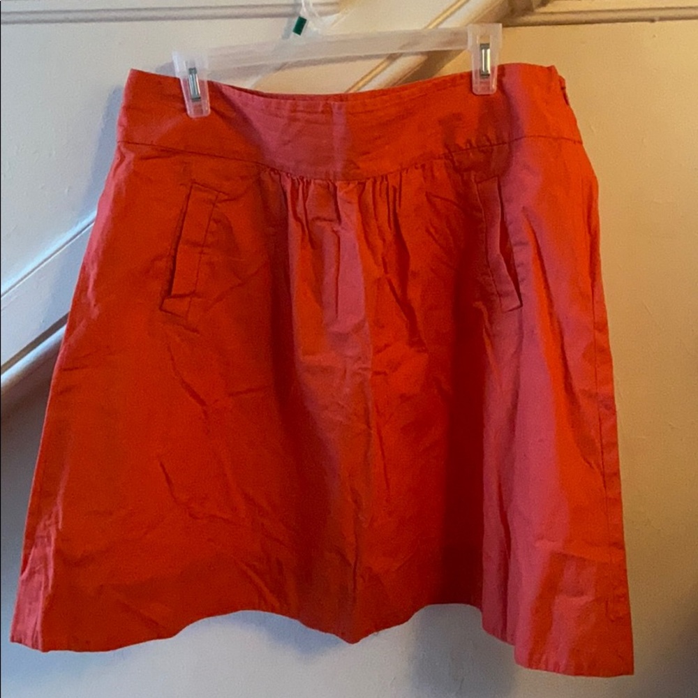 J. Crew Coral Skirt with Pockets
